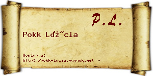 Pokk Lúcia névjegykártya